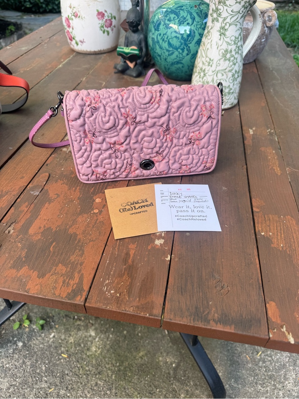 Coach Upcrafted Rose Dinky